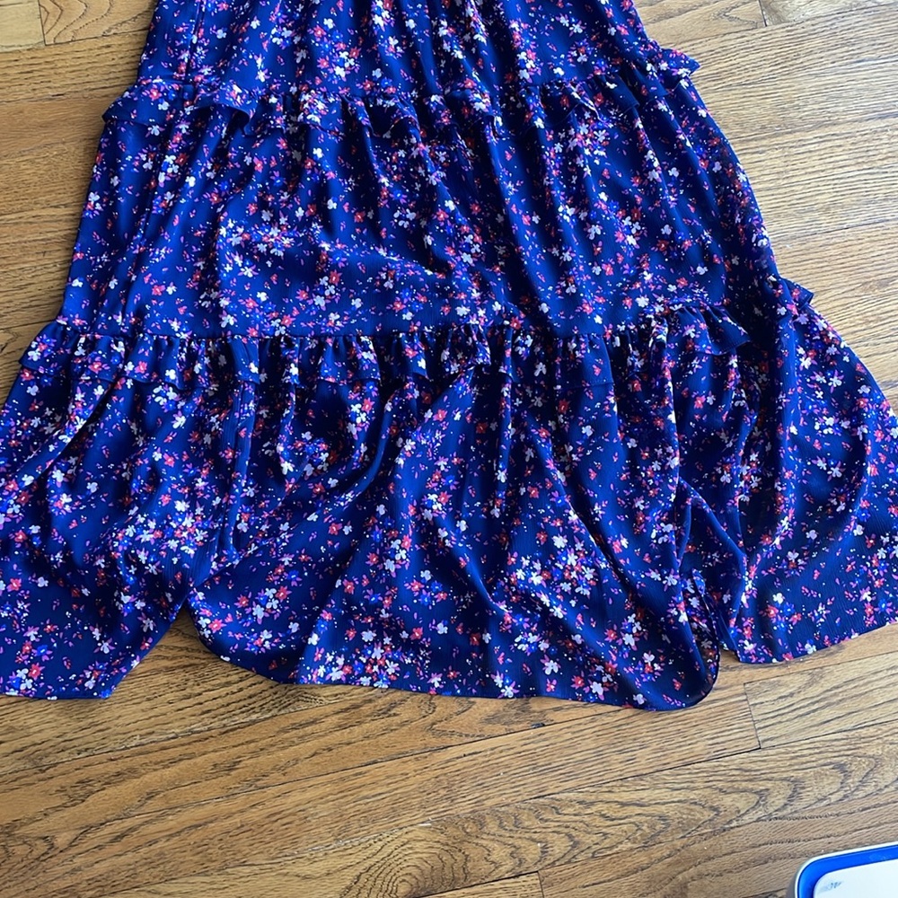 J. Crew | Navy Blue Floral Dress (2) - Picture 6 of 8